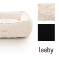 Leeby Alcofa super macia com almofada amovível para cachorros