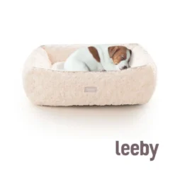 Leeby Alcofa super macia com almofada amovível para cachorros