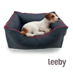 Leeby Alcofa waterproof Anti Pelos Preta para cães