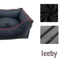 Leeby Alcofa waterproof Anti Pelos Preta para cães
