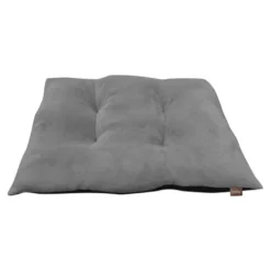 Leeby Almofada Acolchoada de Veludo Cinzenta para cães