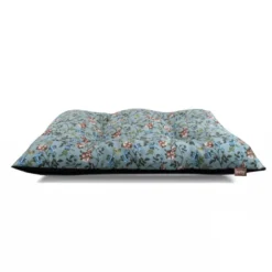 Leeby Almofada Acolchoada Turquesa com Flores para cães