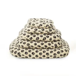 Leeby Almofada oval com estampado de patas para cães