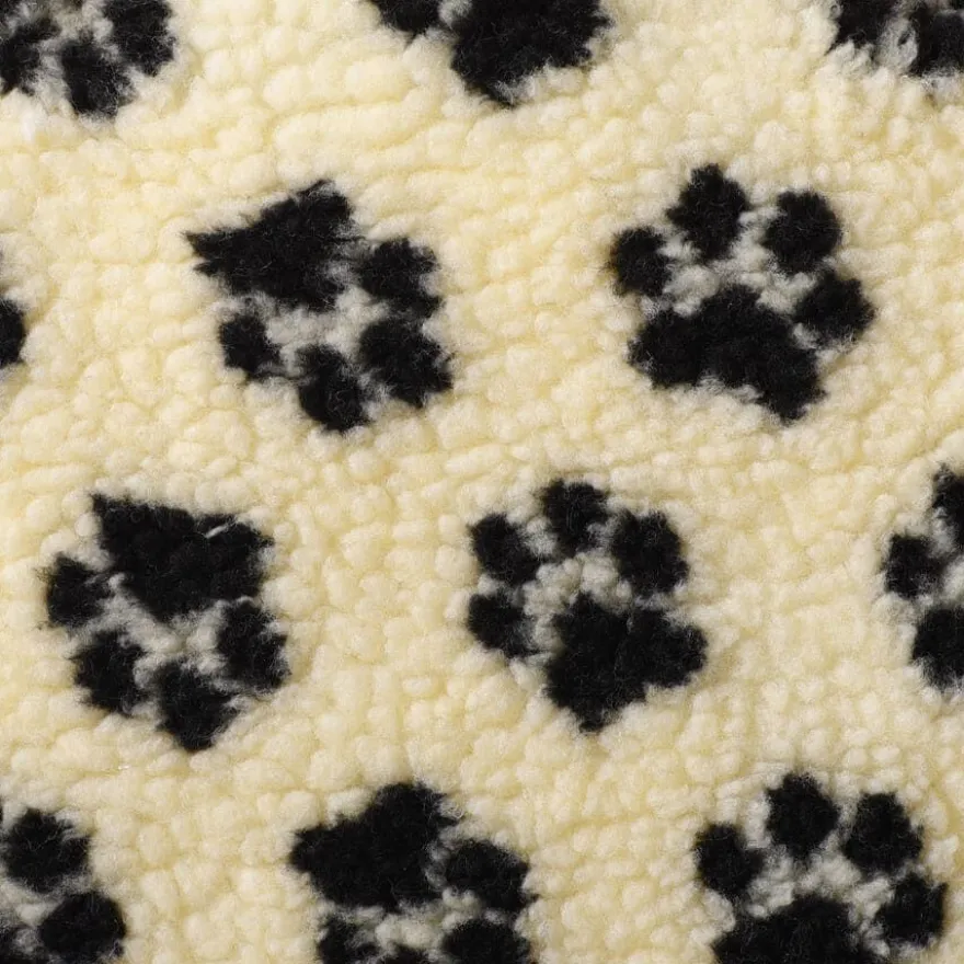 Leeby Almofada oval com estampado de patas para cães