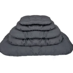 Leeby almofada oval preta para cães
