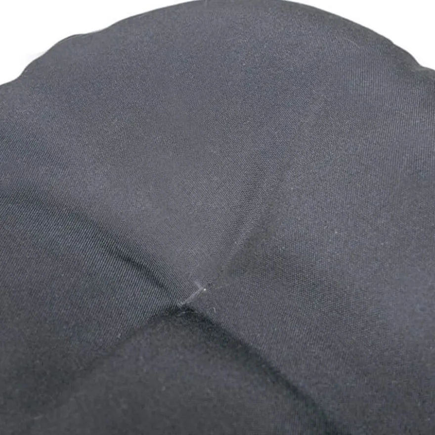 Leeby almofada oval preta para cães