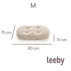 Leeby Almofada Suave Branca para cachorros
