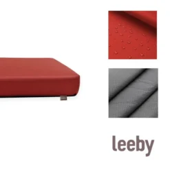 Leeby Almofada Waterproof vermelha anti-pelos vermelha para cães