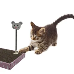 Leeby Babette Brinquedo em forma de ratinho para arranhador de gatos