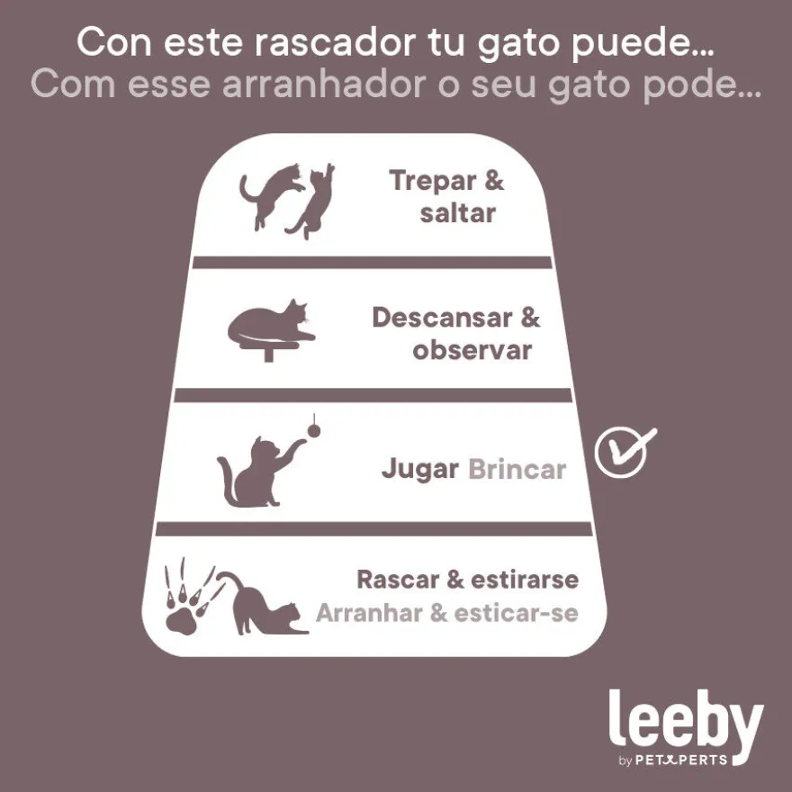 Leeby Babette Brinquedo pompom para arranhador de gatos