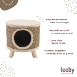 Leeby Billie arranhador com toca para gatos
