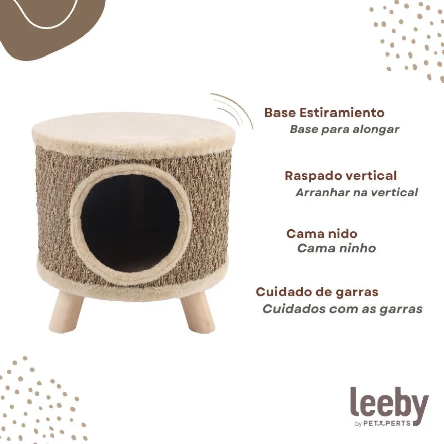Leeby Billie arranhador com toca para gatos
