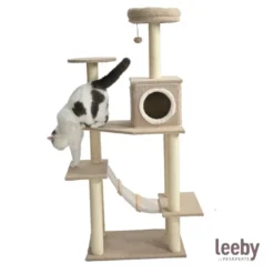Leeby Boucle Collection árvore arranhadora com parque para gatos