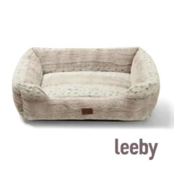 Leeby Cama antiderrapante suave para cães