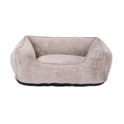 Leeby Cama antistress cinza para cães
