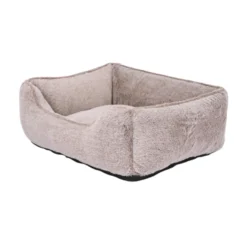 Leeby Cama antistress cinza para cães