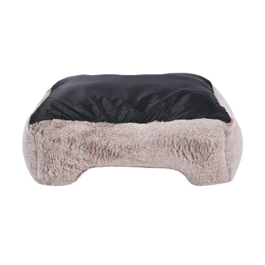 Leeby Cama antistress cinza para cães