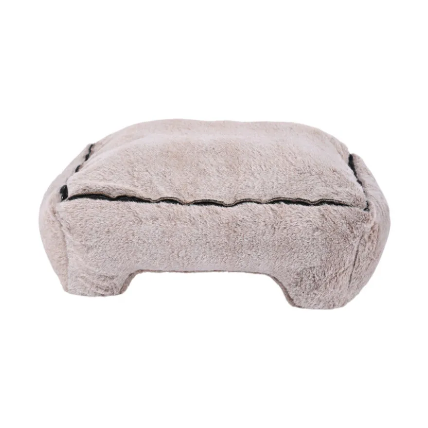 Leeby Cama antistress cinza para cães