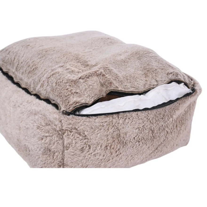 Leeby Cama antistress cinza para cães
