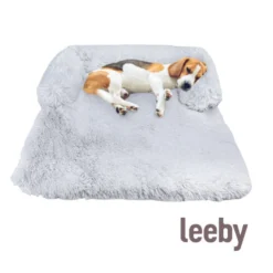 Leeby Cama Anti-Stress Cinzenta para cães