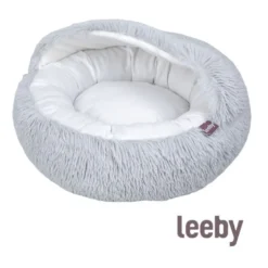 Leeby Cama Anti Stress Cinzenta para gatos