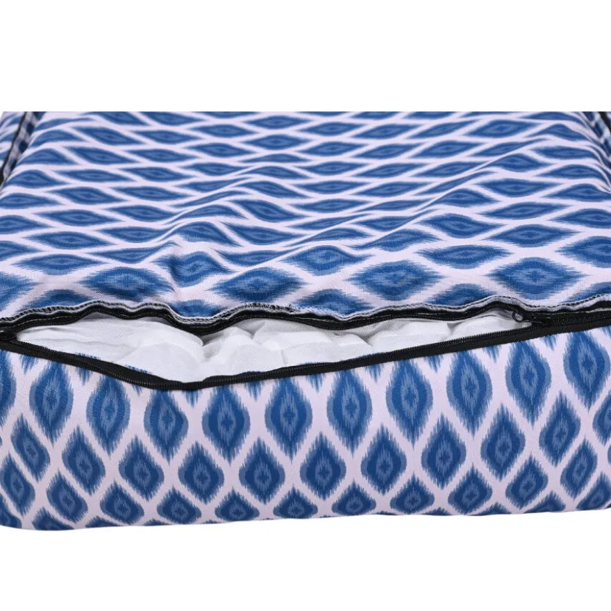 Leeby cama azul impermeável para cães