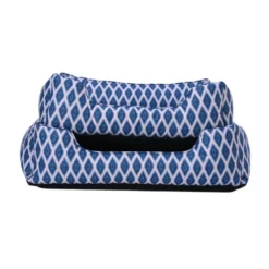 Leeby cama azul impermeável para cães