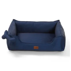 Leeby Cama azul ortopédica para cães