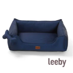 Leeby Cama azul ortopédica para cães