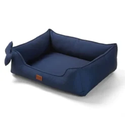 Leeby Cama azul ortopédica para cães