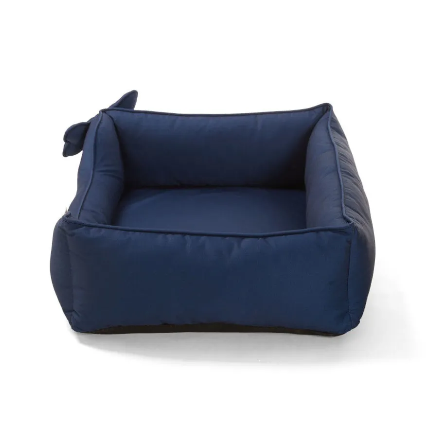 Leeby Cama azul ortopédica para cães