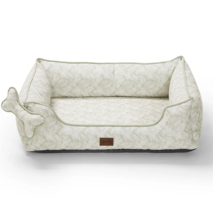 Leeby Cama botânica ortopédica para cães