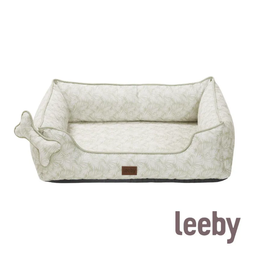 Leeby Cama botânica ortopédica para cães
