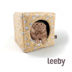 Leeby Cama com Estampado de Banda Desenhada para gatos