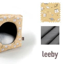 Leeby Cama com Estampado de Banda Desenhada para gatos