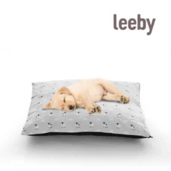 Leeby cama com ovelhas com cobertura amovível cinzenta para cachorros