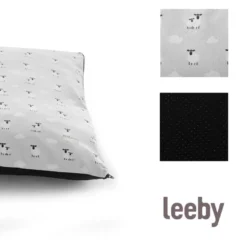 Leeby cama com ovelhas com cobertura amovível cinzenta para cachorros