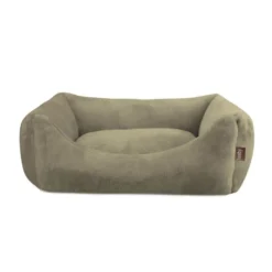 Leeby Cama de veludo verde para cães