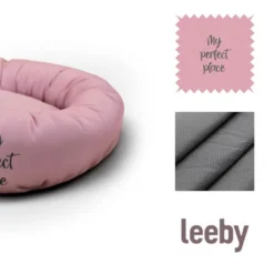 Leeby Cama Donut Antiderrapante Rosa para gatos