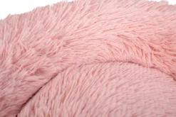 Leeby Cama Donut Anti Stress de Pelo Rosa para gatos