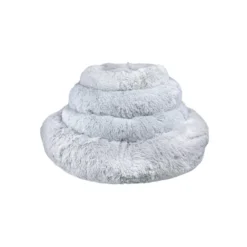 Leeby Cama Donut Anti Stress XXL Cinzenta para pessoas e cães