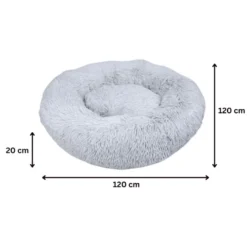 Leeby Cama Donut Anti Stress XXL Cinzenta para pessoas e cães