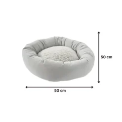 Leeby Cama donut cinzenta para gatos