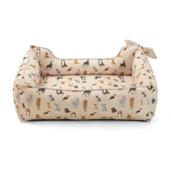 Leeby Cama estampada ortopédica para cães
