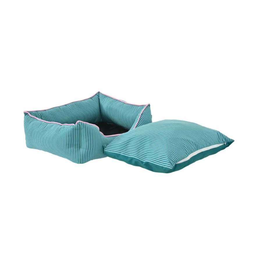 Leeby Cama riscas finas para cães