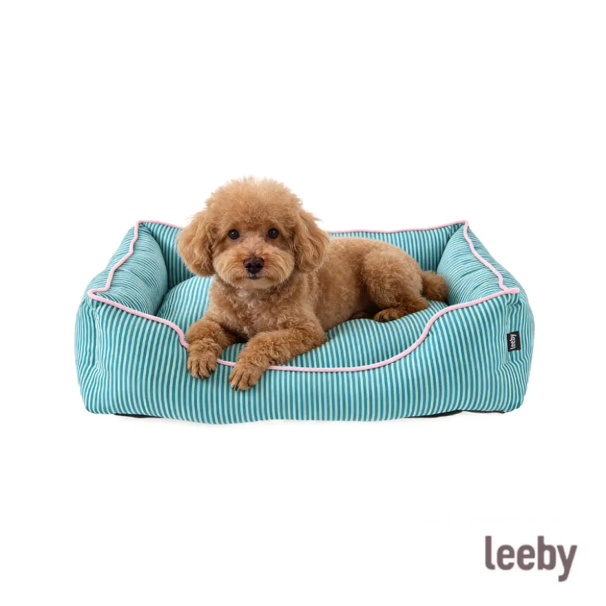Leeby Cama riscas finas para cães