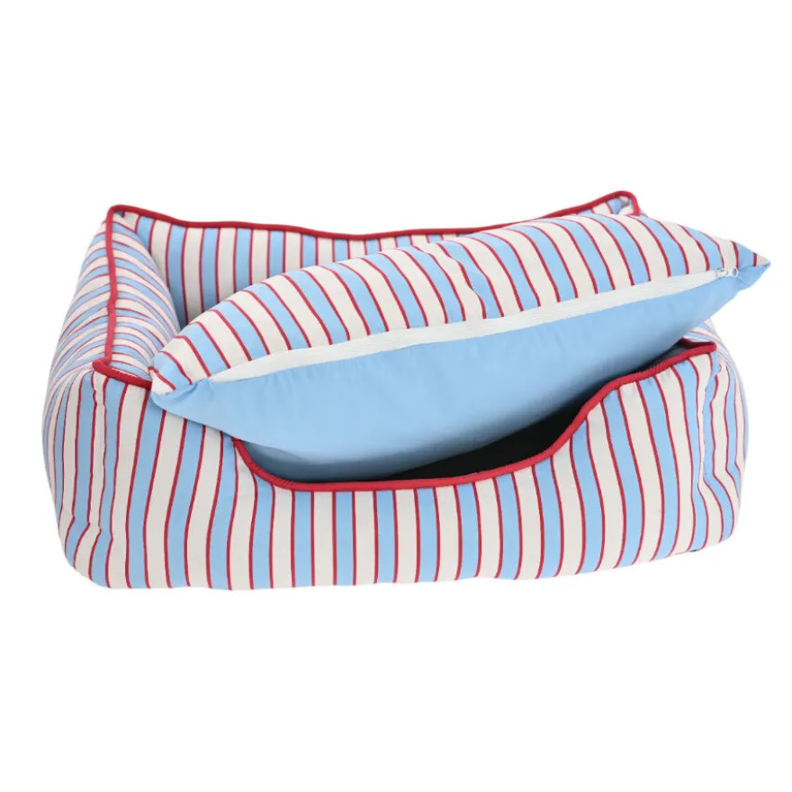 Leeby Cama riscas largas para cães