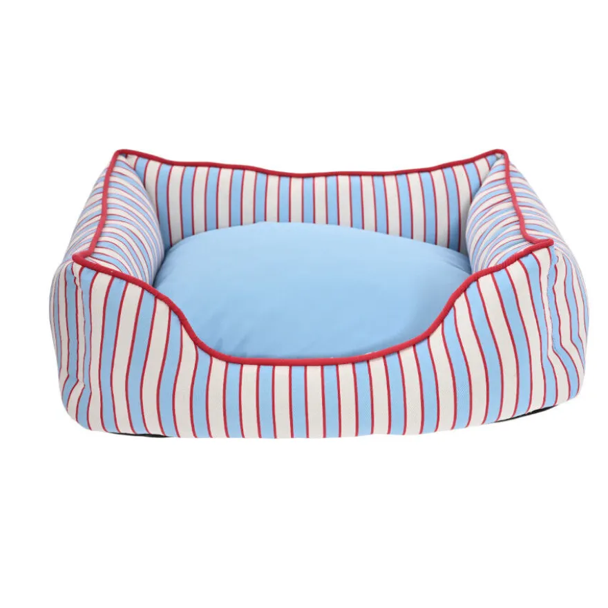Leeby Cama riscas largas para cães