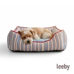 Leeby Cama riscas largas para cães