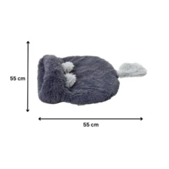 Leeby Cama Saco com Orelha e Cauda Cinzento para gatos